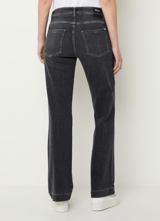 BRAX Maine high waist flared jeans met steekzakken - achterkant zwart