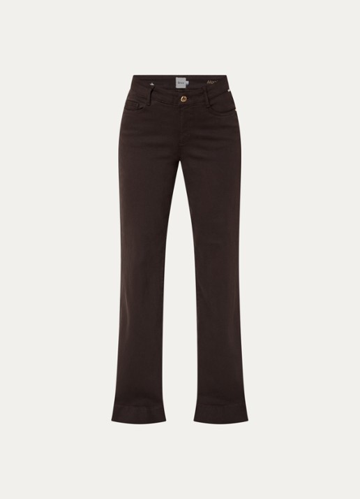 BRAX Maine high waist loose fit jeans met gekleurde wassing - voorkant donkerbruin