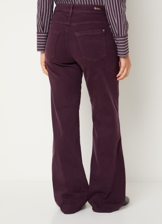 BRAX Maine high waist loose fit jeans met gekleurde wassing - achterkant aubergine