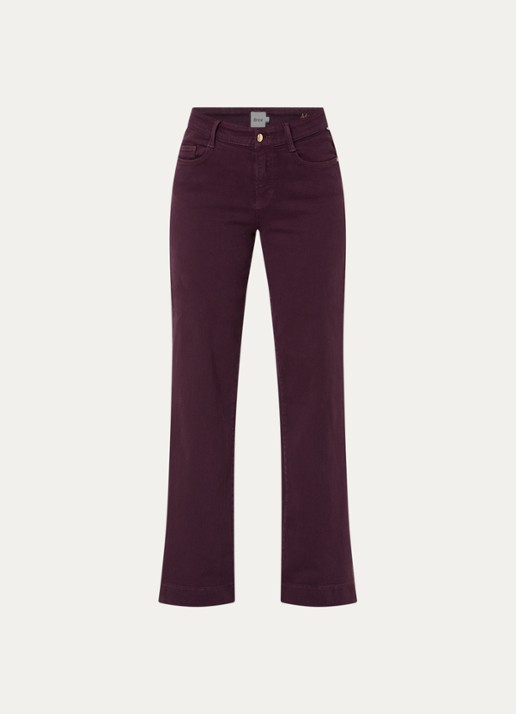 BRAX Maine high waist loose fit jeans met gekleurde wassing - voorkant 2 aubergine