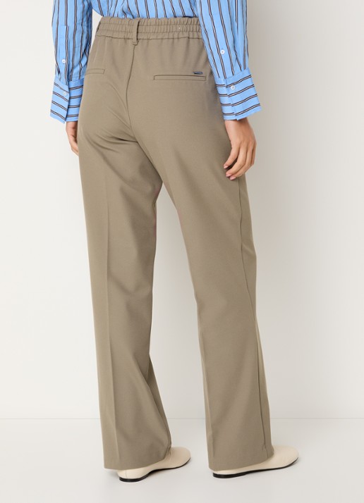 BRAX Maine high waist slim fit pantalon met steekzakken - achterkant beige