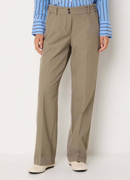 BRAX Maine high waist slim fit pantalon met steekzakken - detail 4 beige