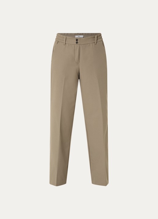 BRAX Maine high waist slim fit pantalon met steekzakken - voorkant 2 beige
