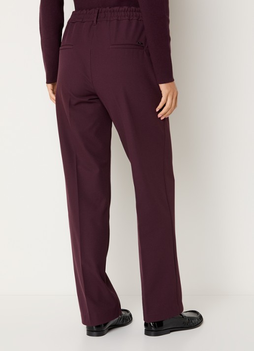 BRAX Maine high waist slim fit pantalon met steekzakken - achterkant bordeauxrood
