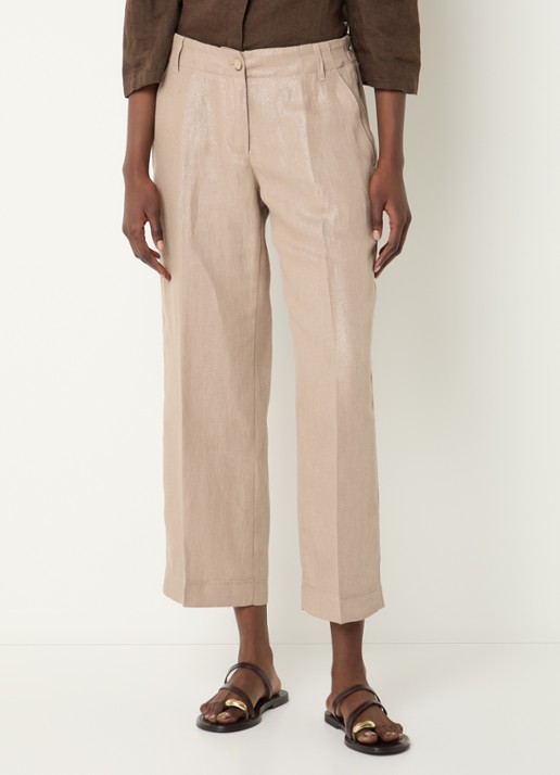 BRAX Maine low waist straight fit chino in linnenblend