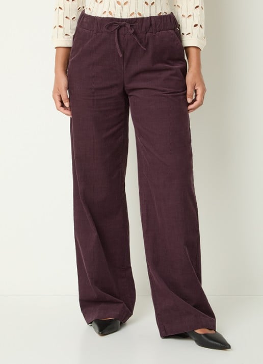 BRAX Maine mid waist straight fit broek van corduroy