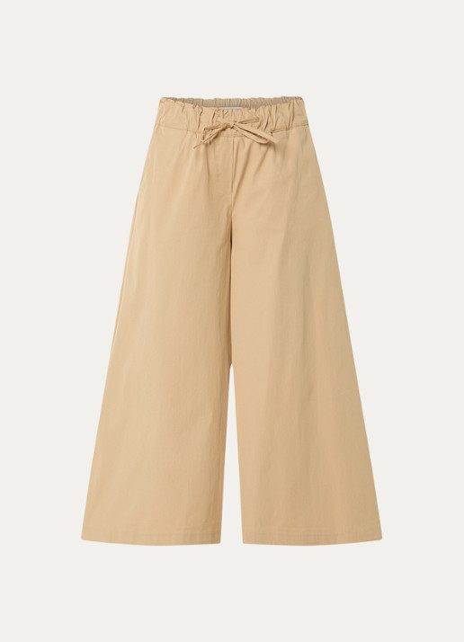 BRAX Maja high waist wide fit broek met steekzakken - voorkant 3 camel