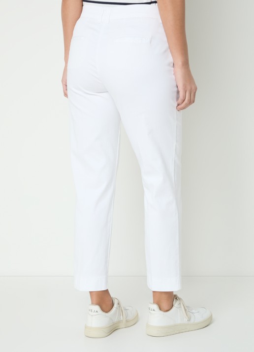 BRAX Mara mid waist cropped slim fit chino met steekzakken - achterkant 4 wit