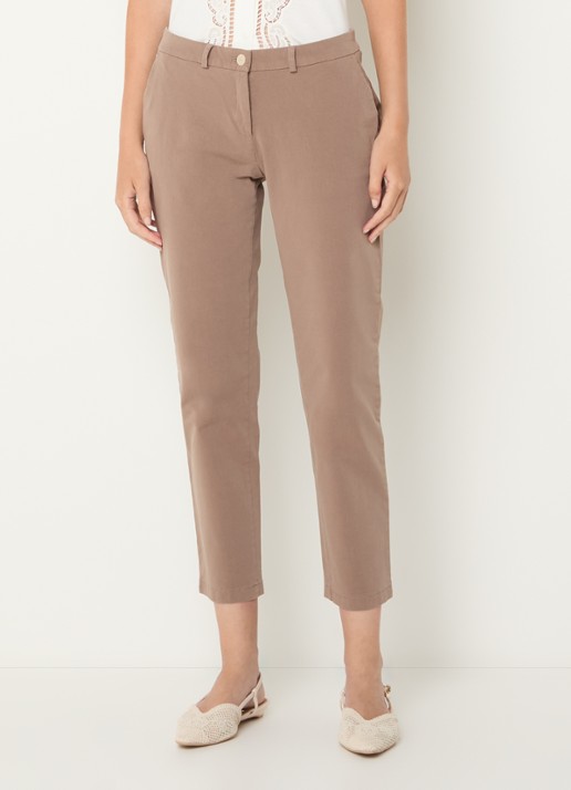 BRAX Maron mid waist slim fit broek met steekzakken