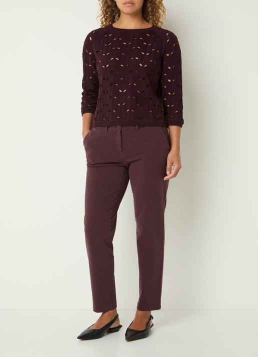 BRAX Maron mid waist slim fit broek met steekzakken - voorkant 2 koper