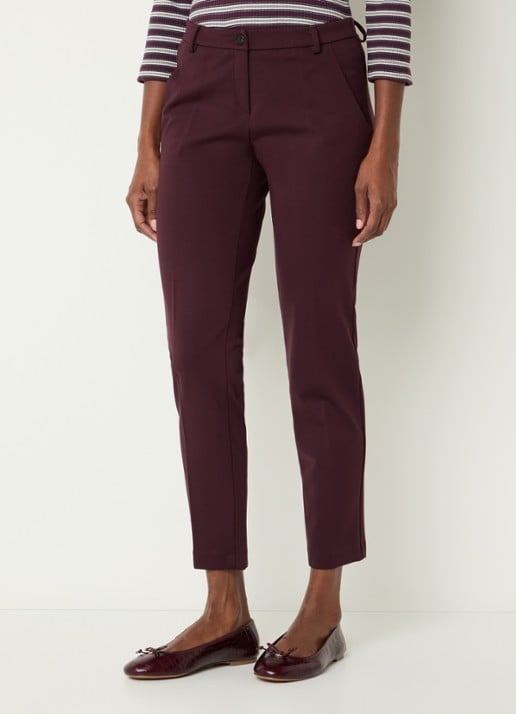 BRAX Maron S mid waist cropped slim fit pantalon met steekzakken