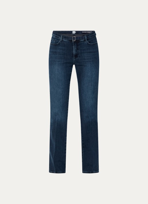 BRAX Mary high waist bootcut jeans met ceintuur - voorkant 4 indigo