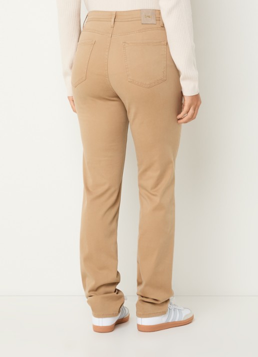 BRAX Mary high waist slim fit chino met steekzakken - achterkant 5 beige