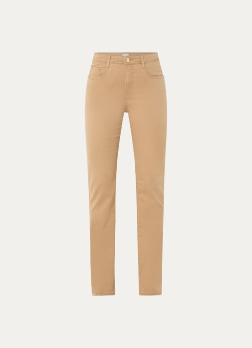 BRAX Mary high waist slim fit chino met steekzakken - voorkant beige