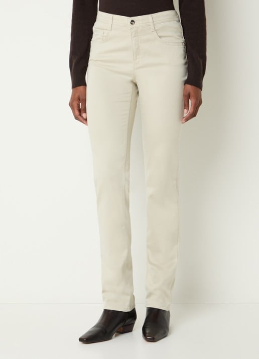 BRAX Mary high waist slim fit chino met steekzakken - detail gebroken wit