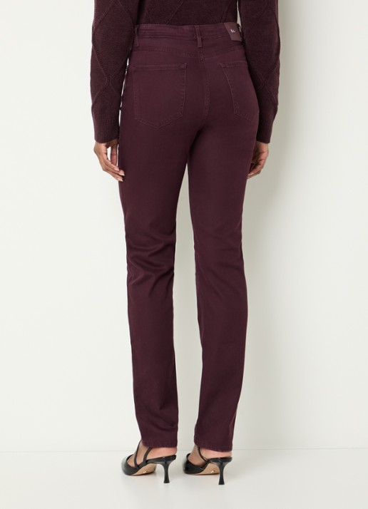 BRAX Mary high waist slim fit chino met steekzakken - achterkant 5 bordeauxrood