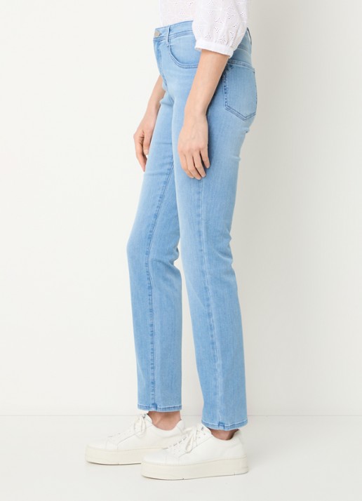 BRAX Mary high waist slim fit jeans met steekzakken - detail 4 lichtblauw