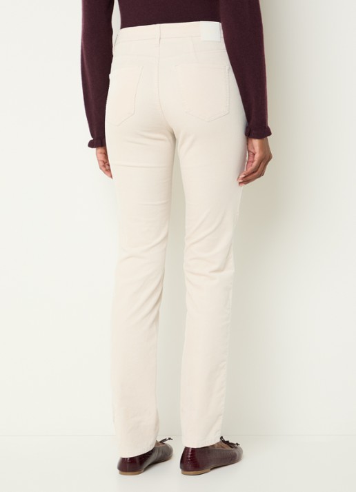 BRAX Mary mid waist skinny fit chino van corduroy - achterkant 3 ivoor