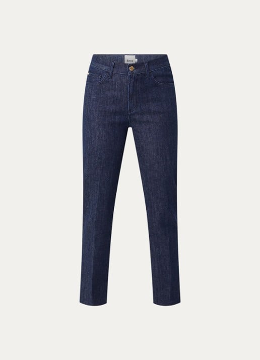 BRAX May high waist slim fit jeans met gekleurde wassing - voorkant donkerblauw