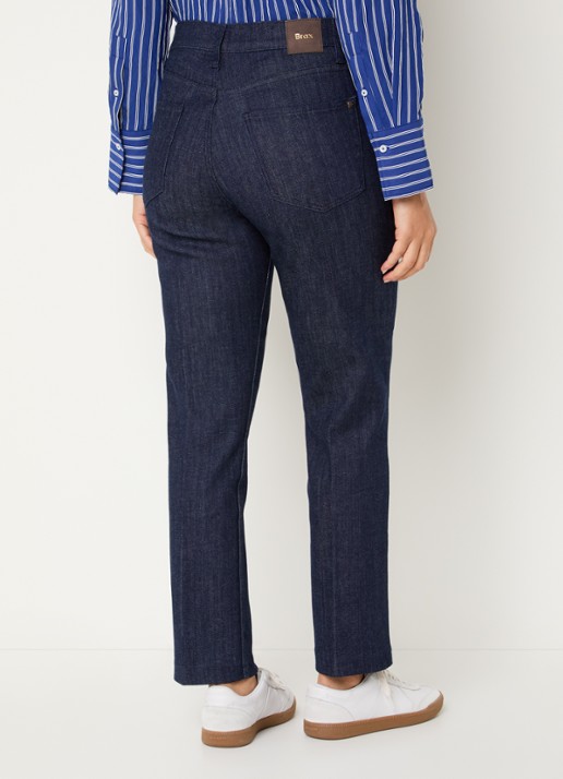 BRAX May S high waist loose fit jeans met steekzakken - achterkant indigo