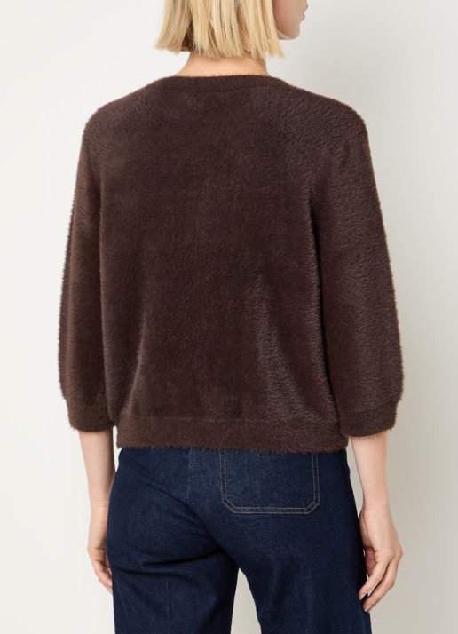 BRAX Noemi fijngebreide pullover - achterkant bruin