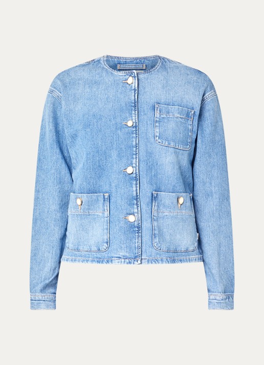 BRAX Paris spijkerjas met borstzak - voorkant 3 indigo