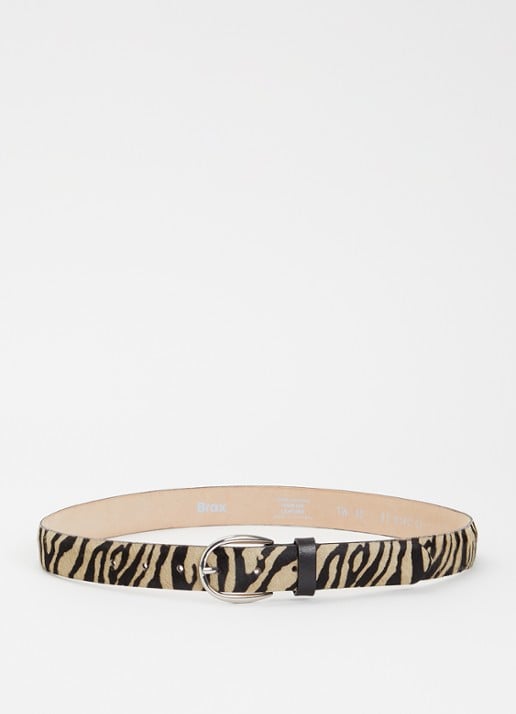 BRAX Riem van leer met ponyhair