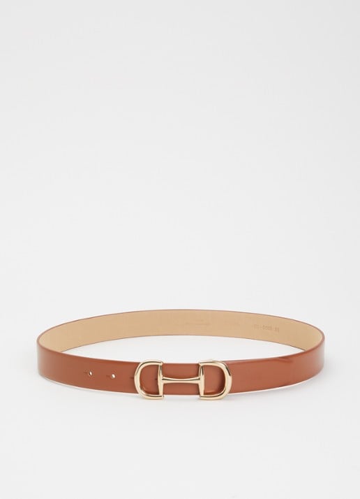 BRAX Riem van leer  - voorkant cognac
