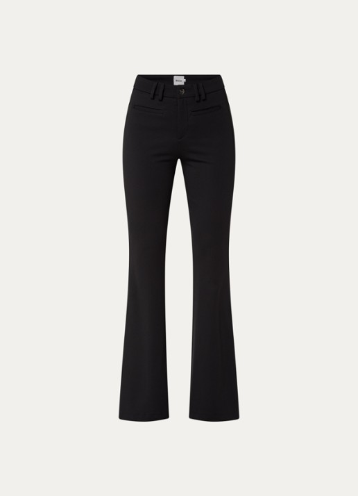 BRAX Shakira high waist loose fit pantalon met steekzakken - voorkant zwart