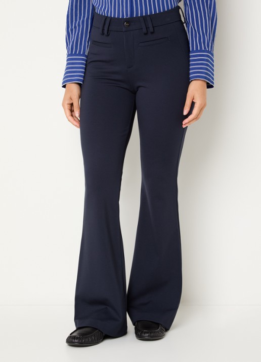 BRAX Shakira high waist loose fit pantalon met steekzakken - detail 4 donkerblauw