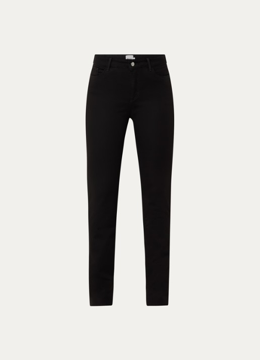 BRAX Shakira high waist slim fit pantalon  - voorkant 2 zwart