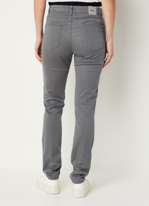 BRAX Shakira high waist slim fit pantalon  - achterkant grijs