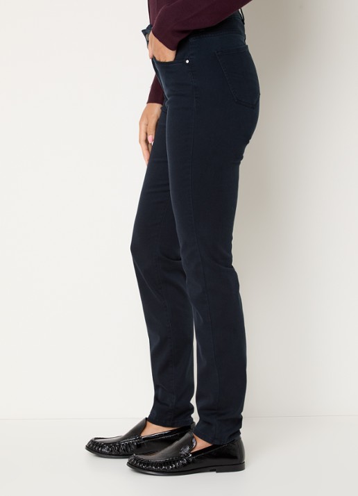 BRAX Shakira high waist slim fit pantalon  - detail 3 donkerblauw