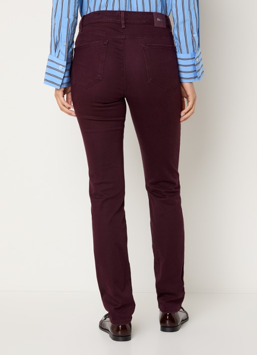 BRAX Shakira high waist slim fit pantalon  - achterkant bordeauxrood