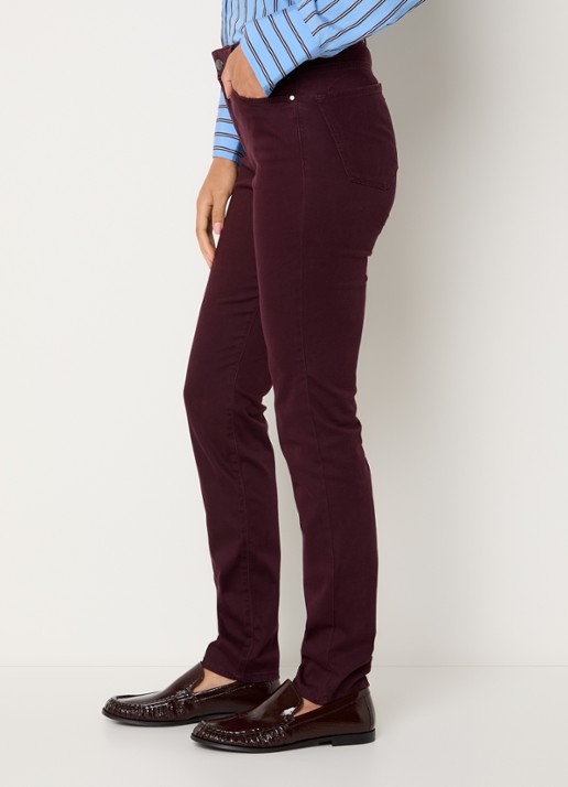 BRAX Shakira high waist slim fit pantalon  - detail 3 bordeauxrood