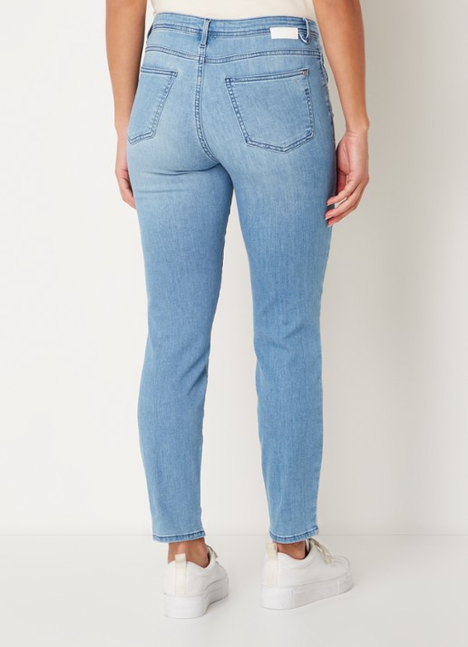 BRAX Shakira mid waist slim fit jeans met lichte wassing - achterkant indigo