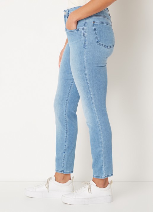 BRAX Shakira mid waist slim fit jeans met lichte wassing - detail 3 indigo
