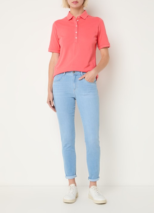 BRAX Shakira mid waist slim fit jeans  met steekzakken - voorkant 2 lichtblauw