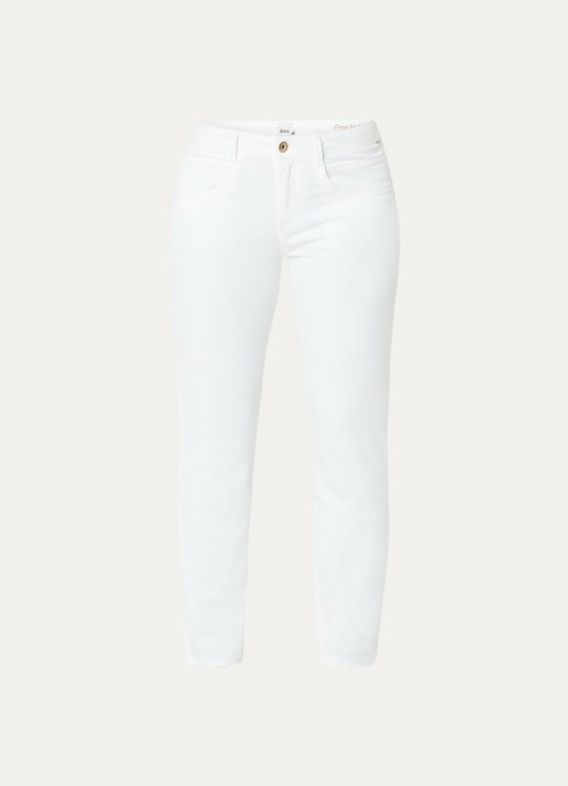 BRAX Shakira mid waist slim fit jeans  met steekzakken - voorkant 4 wit