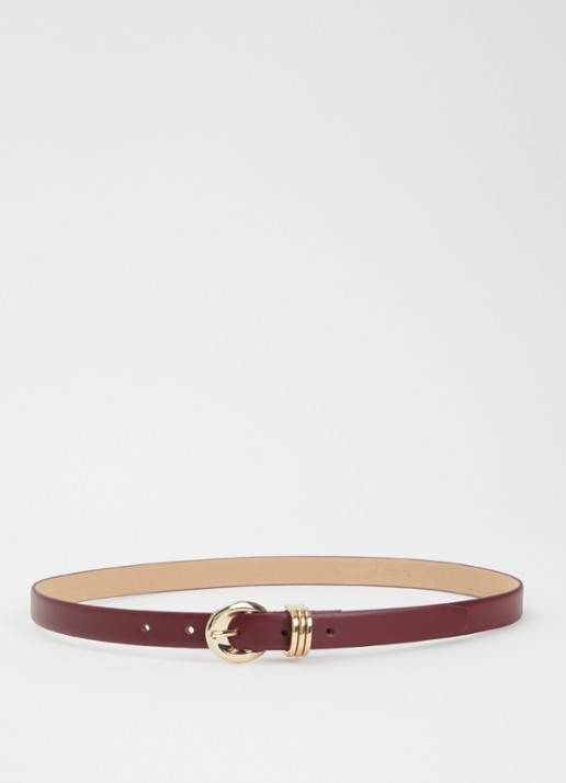 BRAX Style riem van leer  - voorkant kersenrood