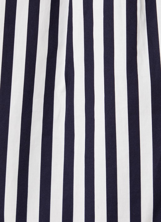 BRAX Viki blouse met streepprint en borstzak - detail 5 donkerblauw