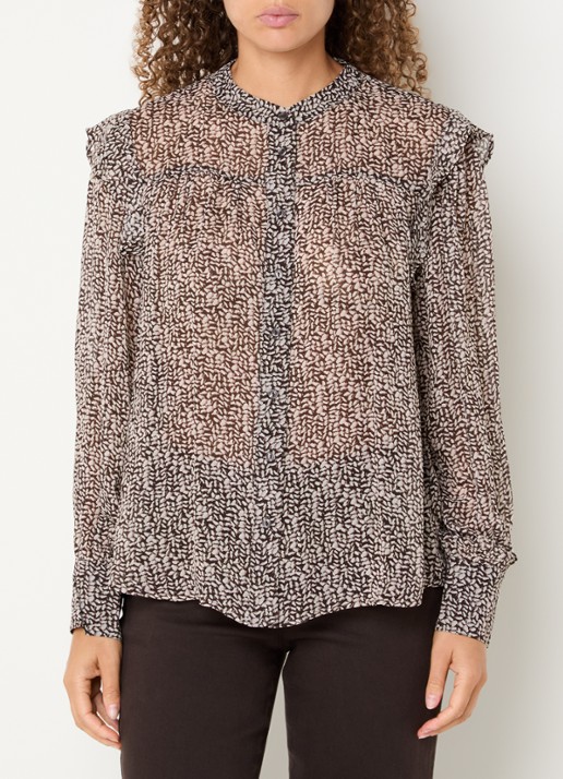 BRAX Violet blouse met print