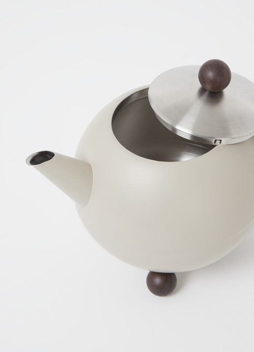 Bredemeijer Bella Ronde theepot 1,2 liter - voorkant 2 beige