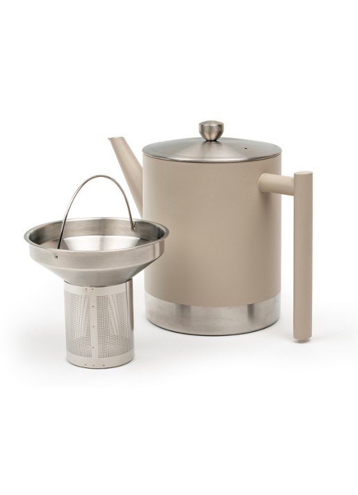 Bredemeijer Cylindre theepot 1,2 liter - detail taupe