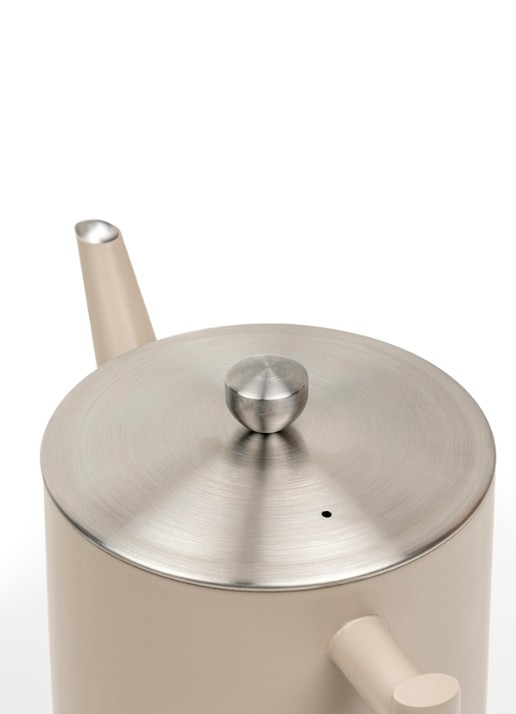 Bredemeijer Cylindre theepot 1,2 liter - voorkant 3 taupe