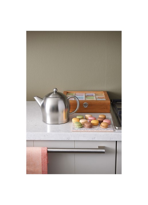 Bredemeijer Minuet Santhee theepot 1,4 liter - voorkant 3 zilver