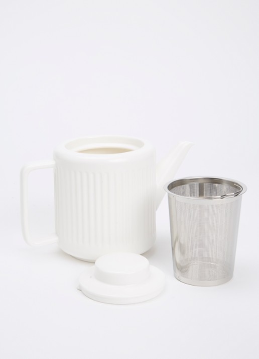Bredemeijer Skagen theepot met filter 1,2 liter - voorkant 2 wit