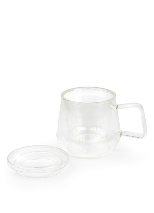 Bredemeijer Tea For One Livorno kopje met theetip en filter 29 cl 3-delig - voorkant 3 transparant