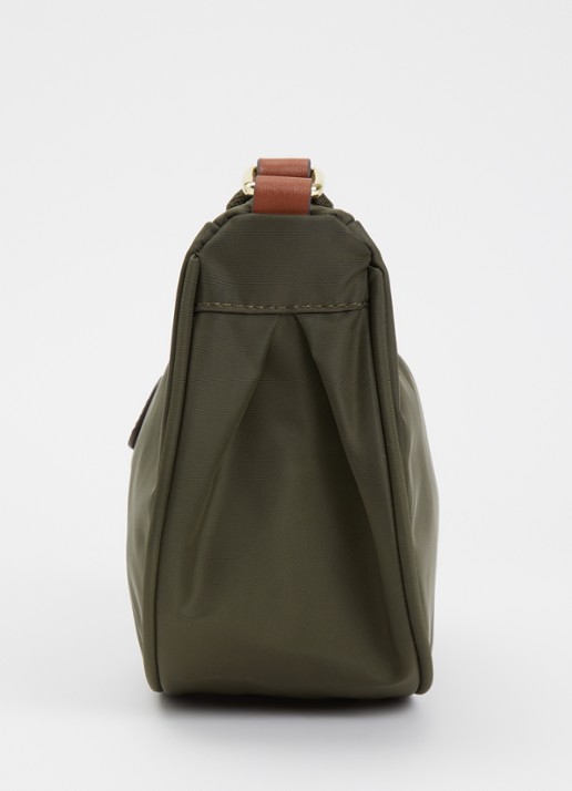 Bric's X-Collection crossbodytas met logo - detail 3 olijfgroen
