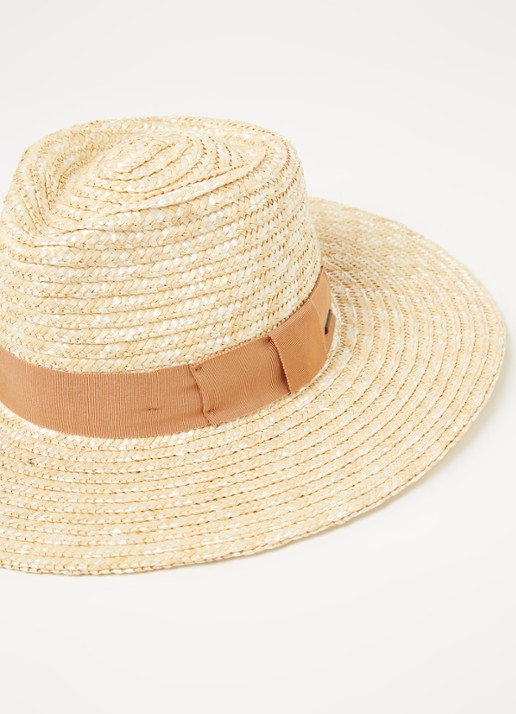 Brixton Joanna hoed van raffia - detail zand